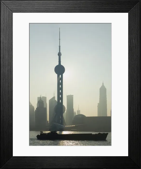 Framed Print : Lujiazui Finance and Trade zone, with Oriental Pearl Tower, and Huangpu River Framed Print : Lujiazui Finance and Trade zone, with Oriental Pearl Tower, and Huangpu River