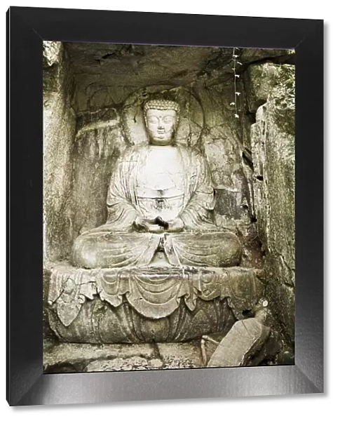 Stone Buddha rock carvings, Hangzhou, Zhejiang Province, China, Asia
