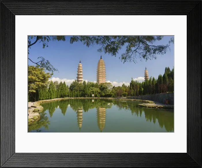 Framed Print : The Three Pagodas, Dali Old Town, Yunnan Province, China, Asia Framed Print : The Three Pagodas, Dali Old Town, Yunnan Province, China, Asia