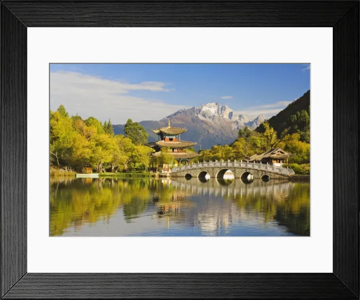 Framed Print : Black Dragon Pond and Yulong Snow Mountain, Lijiang, Yunnan Province, China, Asia Framed Print : Black Dragon Pond and Yulong Snow Mountain, Lijiang, Yunnan Province, China, Asia