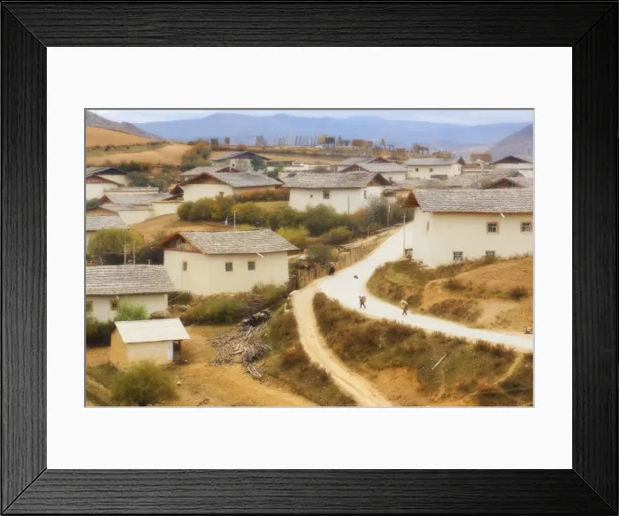Framed Print : Houses, Shangri-La (Zhongdian), Yunnan Province, China, Asia Framed Print : Houses, Shangri-La (Zhongdian), Yunnan Province, China, Asia