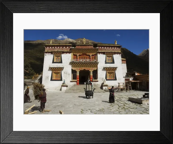 Framed Print : Chonggu lamasery, Yading Nature Reserve, Sichuan Province, China, Asia