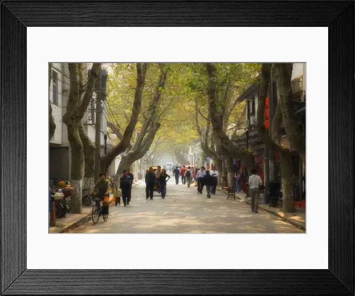 Framed Print : Street scene, Souzhou (Suzhou), China, Asia Framed Print : Street scene, Souzhou (Suzhou), China, Asia