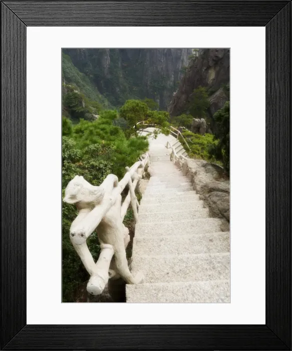 Framed Print : Footpath, Xihai (West Sea) Valley, Mount Huangshan (Yellow Mountain), UNESCO World Heritage Site Framed Print : Footpath, Xihai (West Sea) Valley, Mount Huangshan (Yellow Mountain), UNESCO World Heritage Site