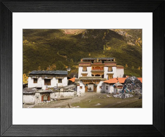 Framed Print : Chonggu lamasery, Yading Nature Reserve, Sichuan Province, China, Asia Framed Print : Chonggu lamasery, Yading Nature Reserve, Sichuan Province, China, Asia