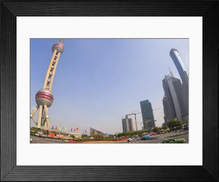 Framed Print : Oriental Pearl Tower and Lujiazui Finance and Trade zone, Shanghai, China, Asia Framed Print : Oriental Pearl Tower and Lujiazui Finance and Trade zone, Shanghai, China, Asia