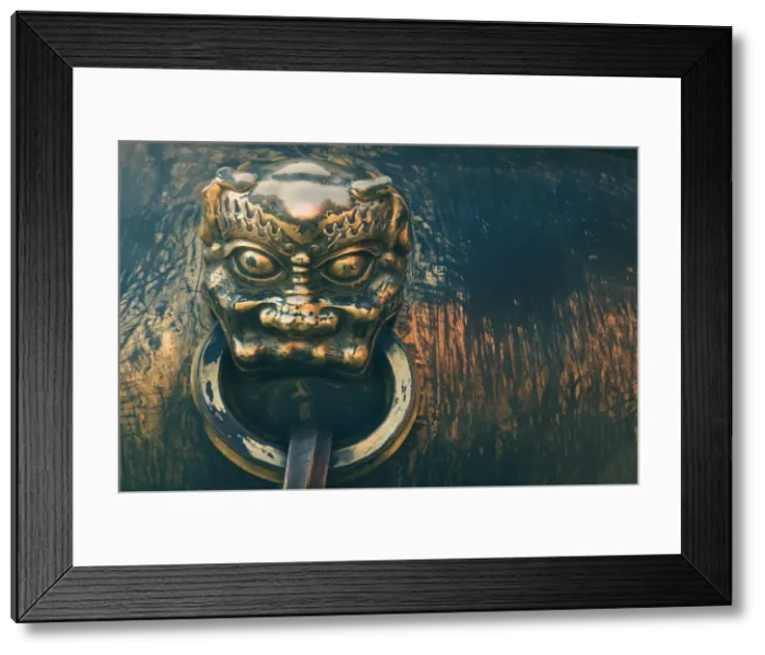 Framed Print : Detail of giant cauldron, Forbidden City (Palace Museum), Beijing, China, Asia