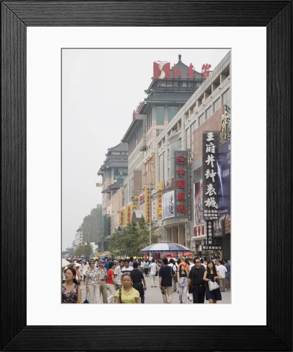 Framed Print : Wangfungjing Road, Beijing, China, Asia Framed Print : Wangfungjing Road, Beijing, China, Asia