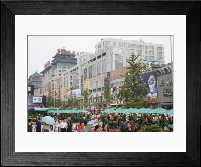 Framed Print : Wangfungjing Road, Beijing, China, Asia Framed Print : Wangfungjing Road, Beijing, China, Asia