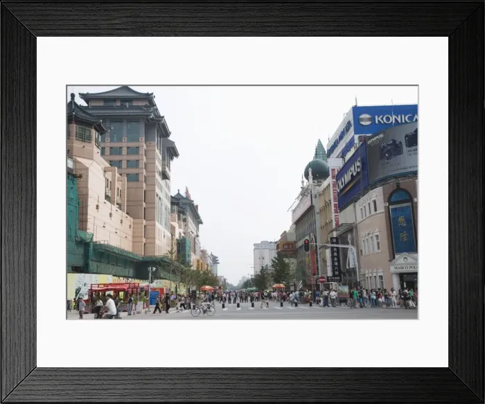 Framed Print : Wangfungjing Road, Beijing, China, Asia Framed Print : Wangfungjing Road, Beijing, China, Asia