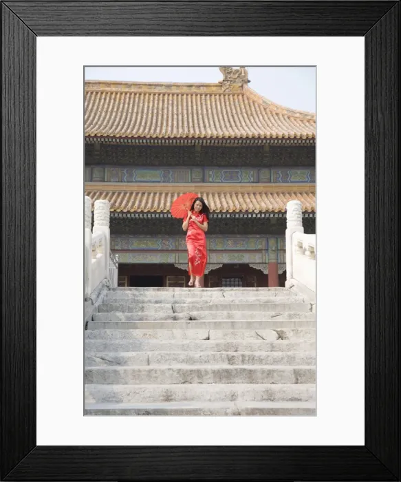 Framed Print : Asian woman (Chinese-Thai), The Forbidden City, Beijing, China, Asia Framed Print : Asian woman (Chinese-Thai), The Forbidden City, Beijing, China, Asia