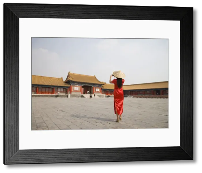 Framed Print : Asian woman (Chinese-Thai), The Forbidden City, Beijing, China, Asia