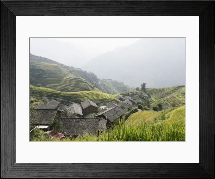 Framed Print : Longsheng terraced ricefields, Guilin, Guangxi Province, China, Asia Framed Print : Longsheng terraced ricefields, Guilin, Guangxi Province, China, Asia