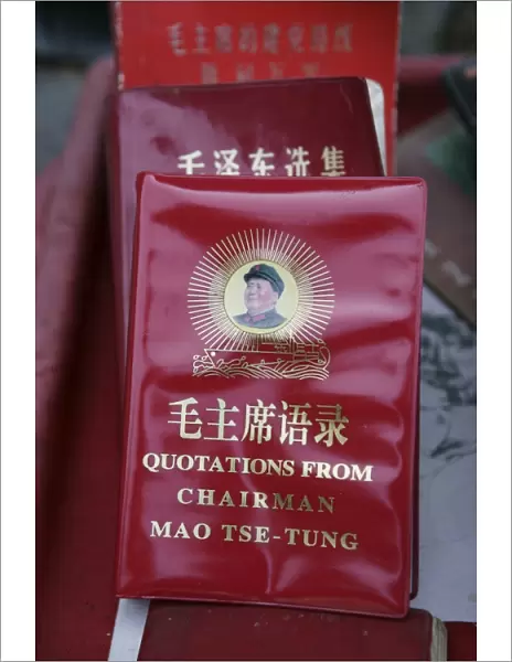 Red book of Mao sold at souvenir stand, Daxu historical town, Guilin, Guangxi Province