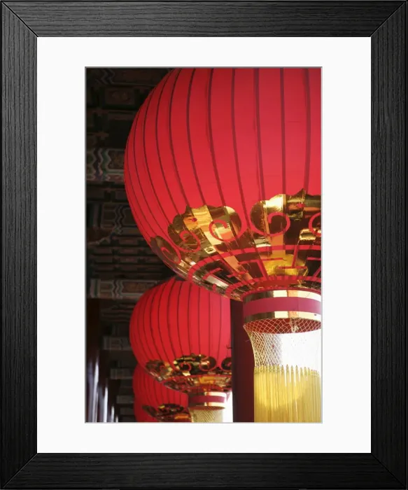 Framed Print : Lanterns, The Forbidden City, Beijing (Peking), China, Asia