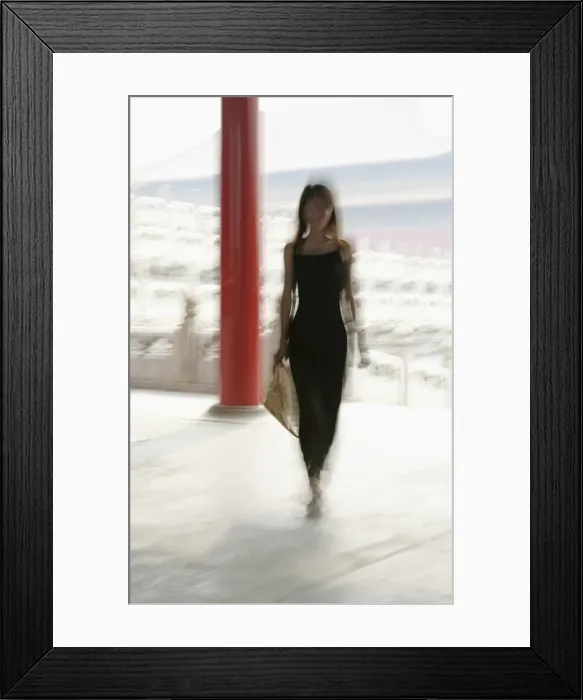 Framed Print : Chinese woman in The Forbidden City, Beijing (Peking), China, Asia