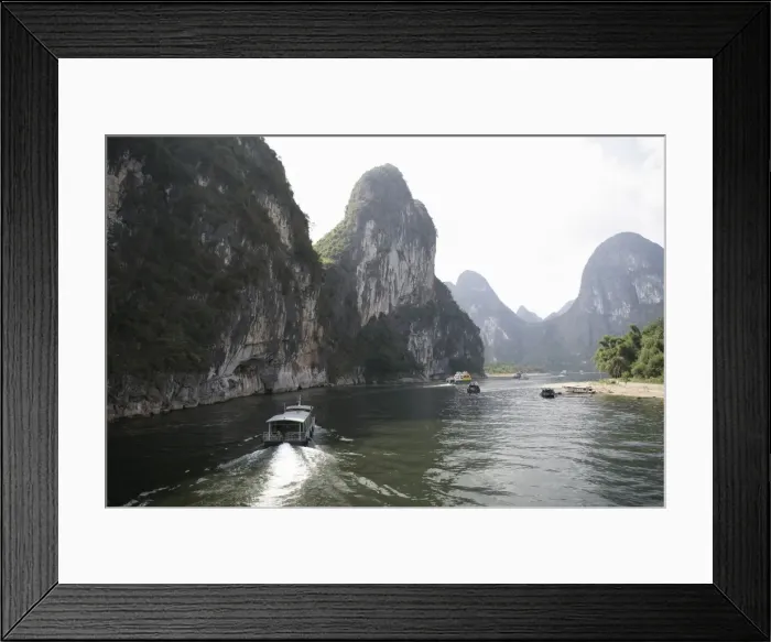 Framed Print : Cruise boats on Li River between Guilin and Yangshuo, Guilin, Guangxi Province Framed Print : Cruise boats on Li River between Guilin and Yangshuo, Guilin, Guangxi Province