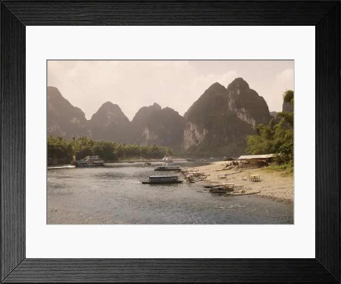 Framed Print : Li River near Yangshuo, Guilin, Guangxi Province, China, Asia Framed Print : Li River near Yangshuo, Guilin, Guangxi Province, China, Asia