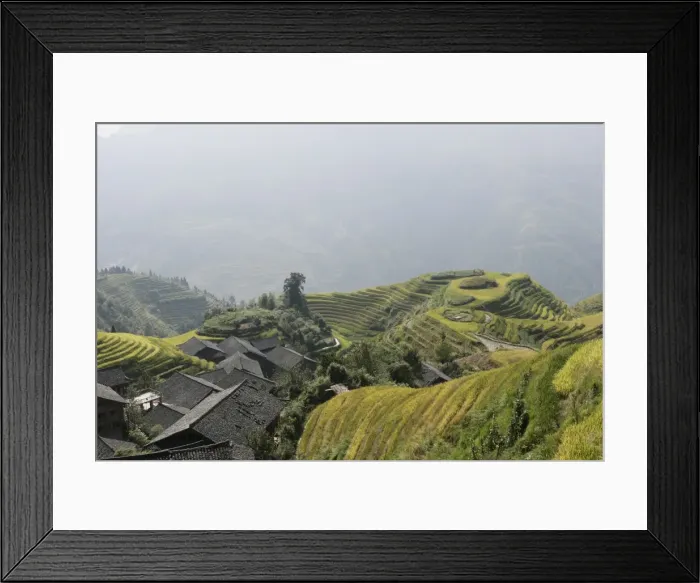 Framed Print : Longsheng terraced ricefields, Guilin, Guangxi Province, China, Asia Framed Print : Longsheng terraced ricefields, Guilin, Guangxi Province, China, Asia