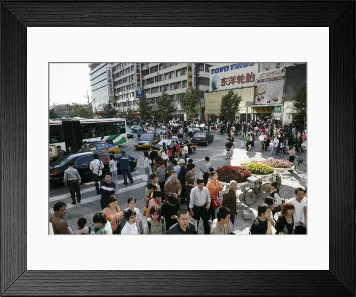 Framed Print : Wangfujing Dajie shopping district, Beijing, China, Asia Framed Print : Wangfujing Dajie shopping district, Beijing, China, Asia