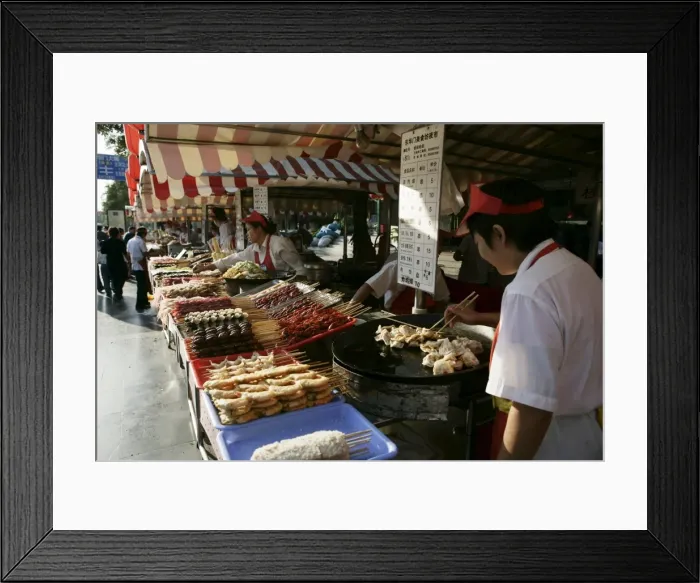 Framed Print : Wangfujing Snack Road, Wangfujing Dajie shopping district, Beijing, China, Asia Framed Print : Wangfujing Snack Road, Wangfujing Dajie shopping district, Beijing, China, Asia