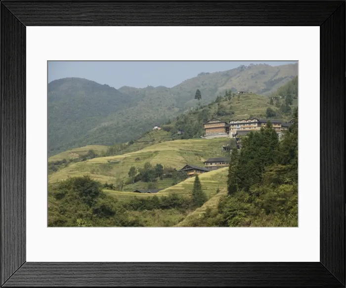 Framed Print : Village of Pin Gan, Longsheng terraced ricefields, Guilin, Guangxi Province, China, Asia Framed Print : Village of Pin Gan, Longsheng terraced ricefields, Guilin, Guangxi Province, China, Asia