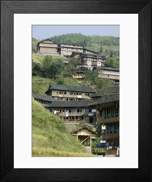 Framed Print : Village of Pin Gan, Longsheng terraced ricefields, Guilin, Guangxi Province, China, Asia Framed Print : Village of Pin Gan, Longsheng terraced ricefields, Guilin, Guangxi Province, China, Asia