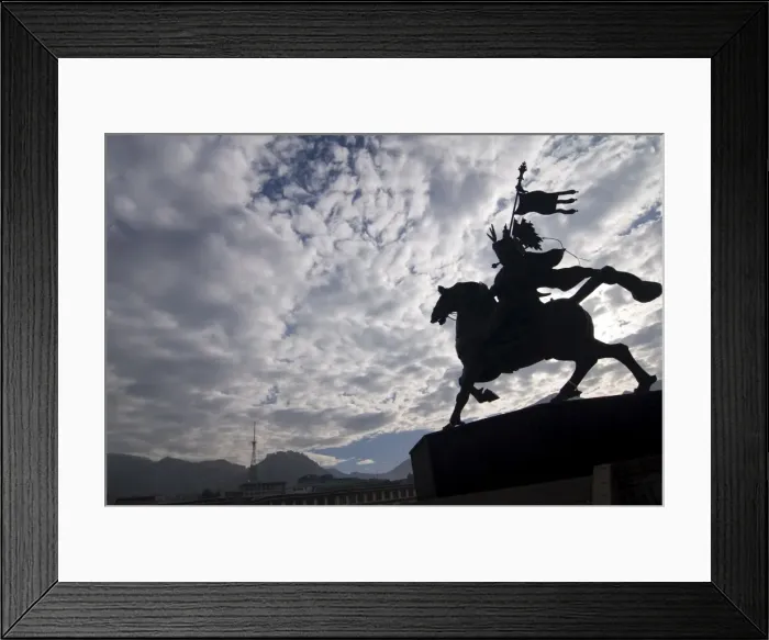 Framed Print : Gigantic bronze statue, Yushu, Qinghai, China, Asia Framed Print : Gigantic bronze statue, Yushu, Qinghai, China, Asia