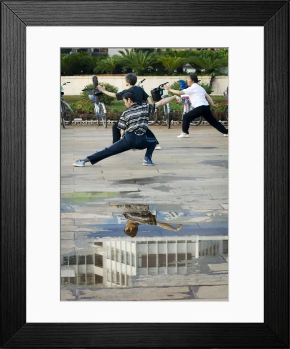 Framed Print : Morning Tai Chi, Government Square, Kunming, Yunnan, China, Asia Framed Print : Morning Tai Chi, Government Square, Kunming, Yunnan, China, Asia