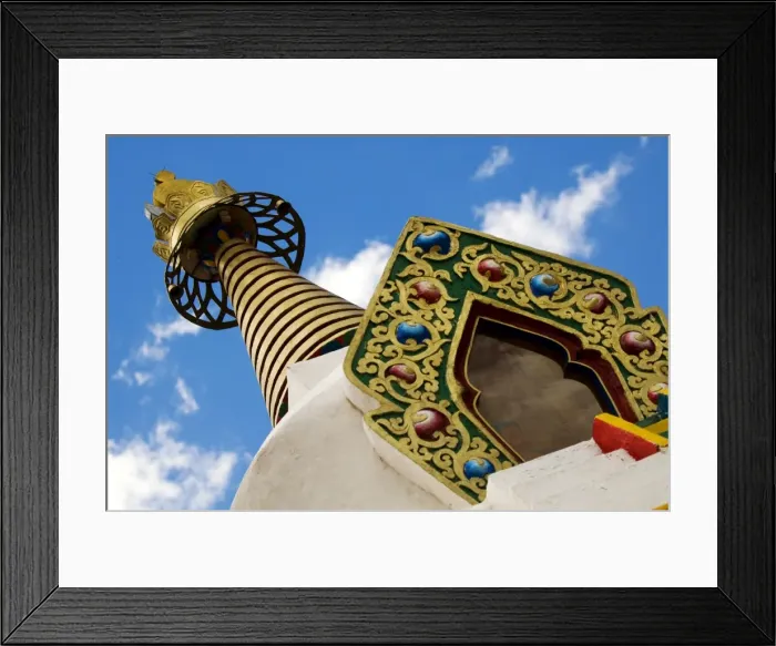 Framed Print : Stupa against blue sky, temple, Yushu, Qinghai, China, Asia Framed Print : Stupa against blue sky, temple, Yushu, Qinghai, China, Asia
