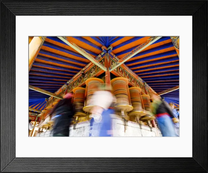 Framed Print : Spinning prayer wheels, Xiahe monastery, Xiahe, Gansu, China, Asia Framed Print : Spinning prayer wheels, Xiahe monastery, Xiahe, Gansu, China, Asia