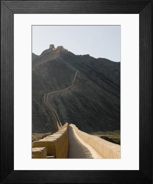 Framed Print : The beginning of the Great Wall, Overhanging Great Wall, Jiayuguan, Gansu, China, Asia Framed Print : The beginning of the Great Wall, Overhanging Great Wall, Jiayuguan, Gansu, China, Asia