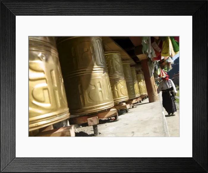 Framed Print : Prayer wheels, Tagong temple, Tagong, Sichuan, China, Asia Framed Print : Prayer wheels, Tagong temple, Tagong, Sichuan, China, Asia