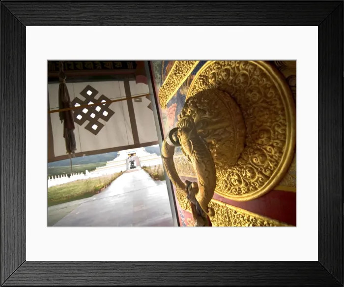 Framed Print : Buddhist temple door, Ganzi (Garze), Sichuan, China, Asia Framed Print : Buddhist temple door, Ganzi (Garze), Sichuan, China, Asia