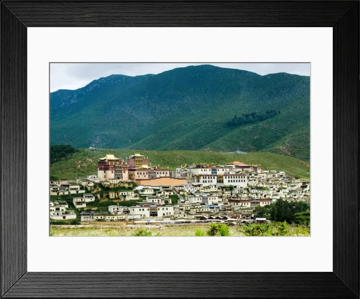 Framed Print : Monastery in hills, Zhongdian, Shangri-La County, Yunnan Province, China, Asia Framed Print : Monastery in hills, Zhongdian, Shangri-La County, Yunnan Province, China, Asia