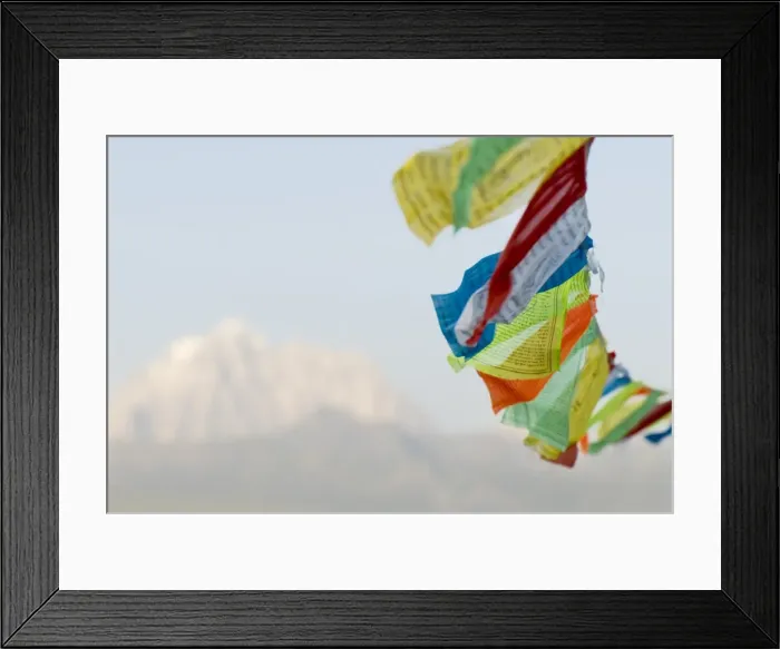 Framed Print : Prayer flags blowing in wind, Snow mountain, Tagong, Sichuan, China, Asia Framed Print : Prayer flags blowing in wind, Snow mountain, Tagong, Sichuan, China, Asia