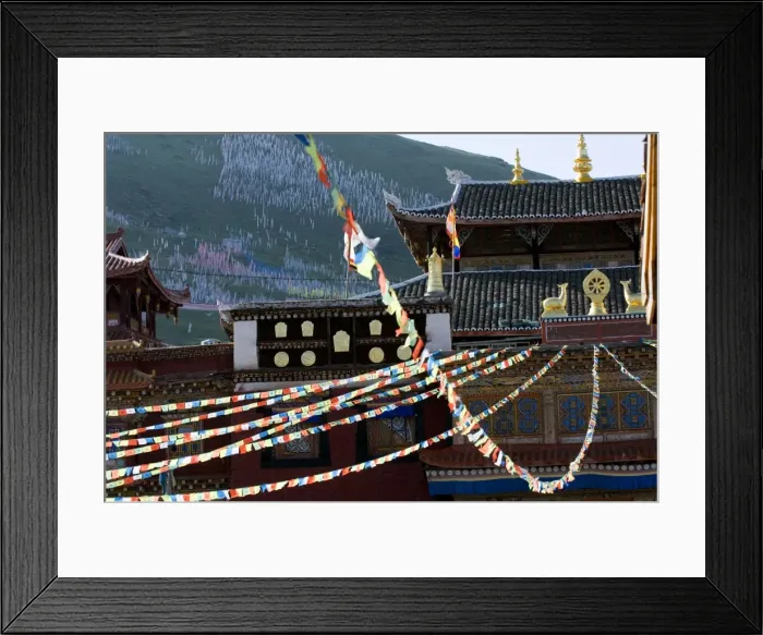 Framed Print : Prayer flags, Tagong Buddhist Temple, Tagong, Sichuan, China, Asia Framed Print : Prayer flags, Tagong Buddhist Temple, Tagong, Sichuan, China, Asia