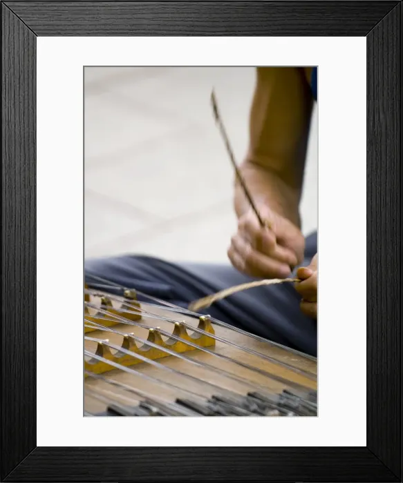Framed Print : Street musician playing instrument, Kunming, Yunnan, China, Asia Framed Print : Street musician playing instrument, Kunming, Yunnan, China, Asia