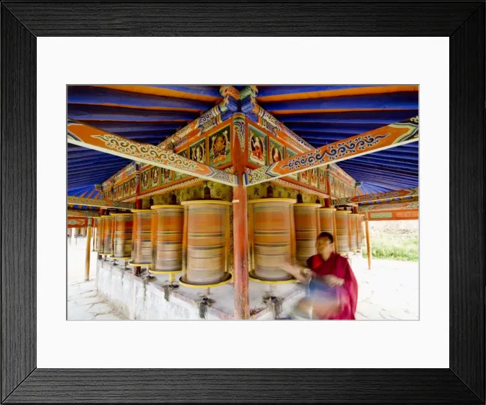 Framed Print : Spinning prayer wheels, Xiahe monastery, Xiahe, Gansu, China, Asia Framed Print : Spinning prayer wheels, Xiahe monastery, Xiahe, Gansu, China, Asia