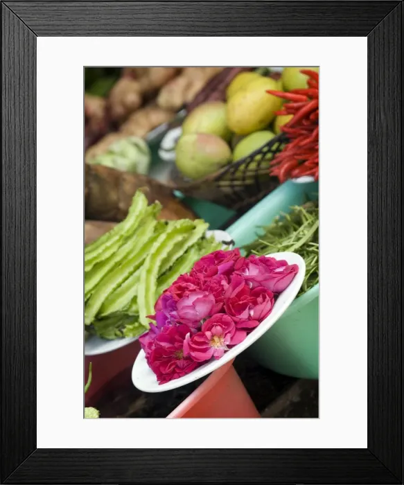 Framed Print : Ingredients for restaurant display, Dali, Yunnan, China, Asia Framed Print : Ingredients for restaurant display, Dali, Yunnan, China, Asia