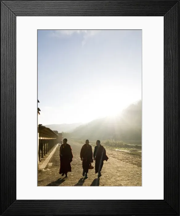 Framed Print : Young monks walking, Xiahe monastery, Xiahe, Gansu, China, Asia Framed Print : Young monks walking, Xiahe monastery, Xiahe, Gansu, China, Asia