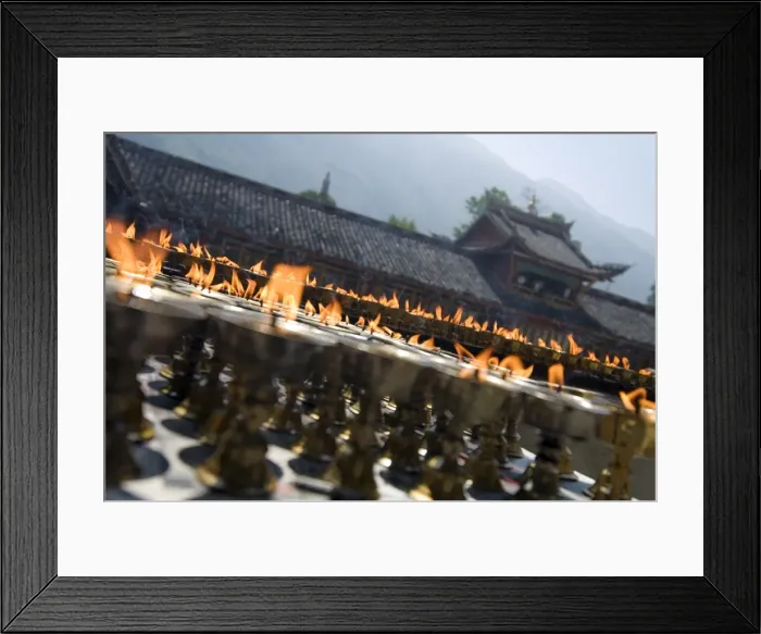 Framed Print : Prayer candles, Nanwu Temple, Kangding, Sichuan, China, Asia Framed Print : Prayer candles, Nanwu Temple, Kangding, Sichuan, China, Asia