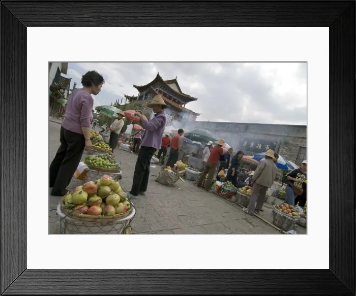 Framed Print : Produce market, North Gate, Dali, Yunnan, China, Asia Framed Print : Produce market, North Gate, Dali, Yunnan, China, Asia