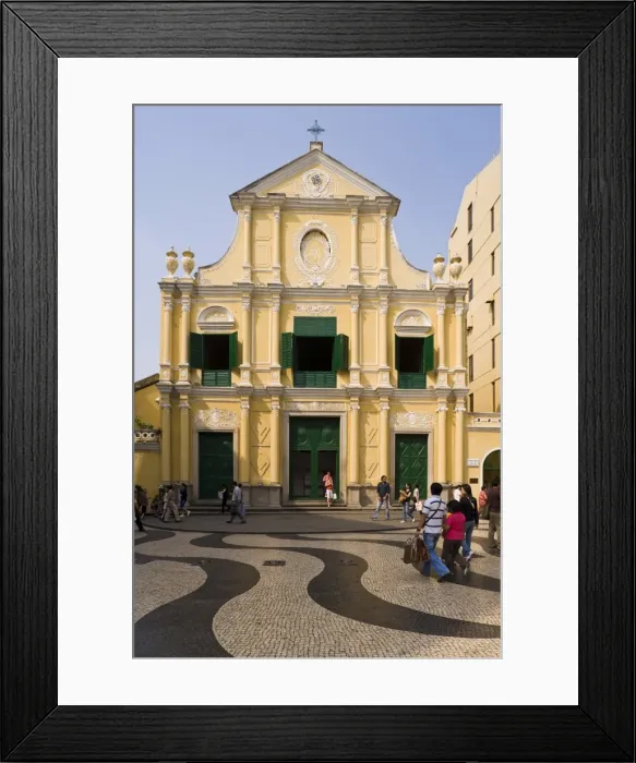 Framed Print : Sao Lourenco Church in Largo de Senado Square, Macau, China, Asia