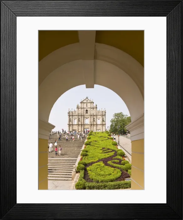 Framed Print : The ruins of Sao Paulo Cathedral (St. Pauls Cathedral) in central Macau Framed Print : The ruins of Sao Paulo Cathedral (St. Pauls Cathedral) in central Macau