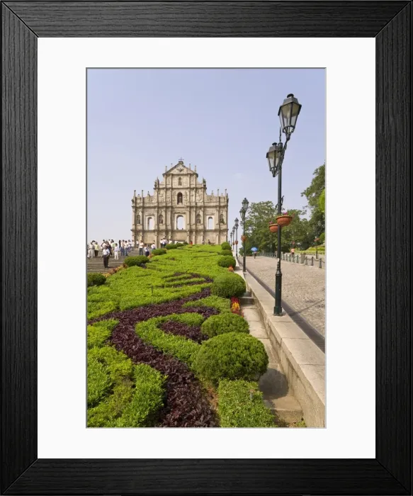 Framed Print : The ruins of Sao Paulo Cathedral (St. Pauls Cathedral) in central Macau Framed Print : The ruins of Sao Paulo Cathedral (St. Pauls Cathedral) in central Macau