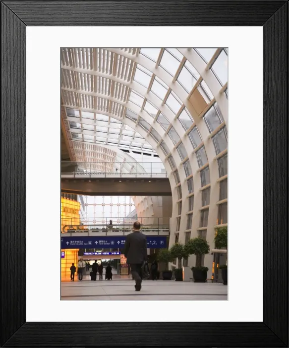 Framed Print : Interior view of Hong Kong International airport, Hong Kong, China, Asia Framed Print : Interior view of Hong Kong International airport, Hong Kong, China, Asia