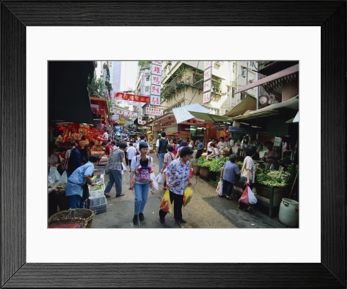 Framed Print : A busy market in Chinatown, a slice of old Hong Kong in Central, the business centre of Hong Kong Island Framed Print : A busy market in Chinatown, a slice of old Hong Kong in Central, the business centre of Hong Kong Island