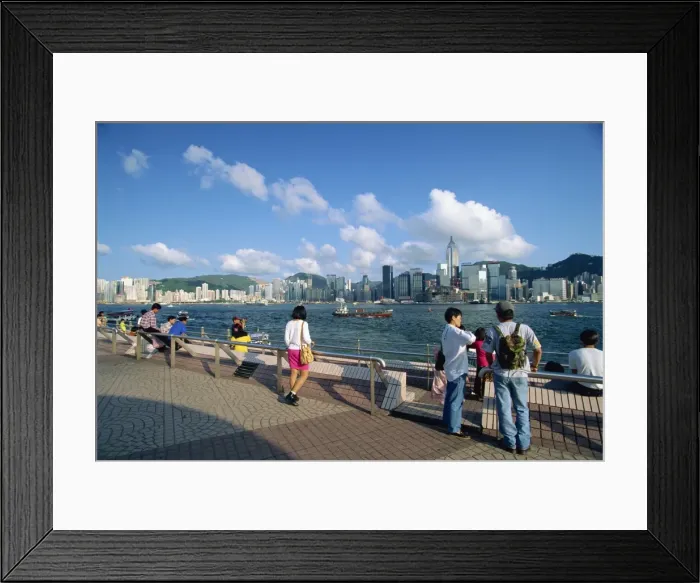 Framed Print : The waterfront of Tsimshatsui at the tip of the Kowloon peninsula, across Victoria Harbour Framed Print : The waterfront of Tsimshatsui at the tip of the Kowloon peninsula, across Victoria Harbour