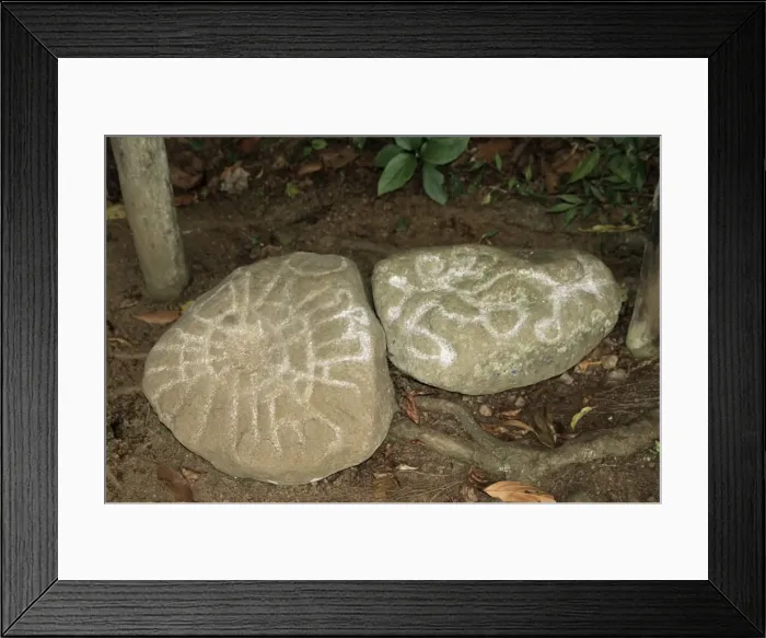 Framed Print : Sky-Map stone has astrological signifance, at excavated site of pre-Columbian city Framed Print : Sky-Map stone has astrological signifance, at excavated site of pre-Columbian city